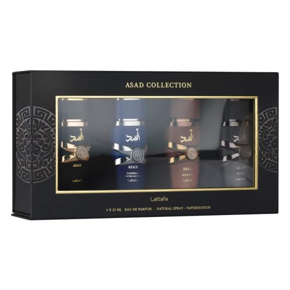 Lattafa Asad Collection 4 × 25 ml Eau de Parfum ajándékszett