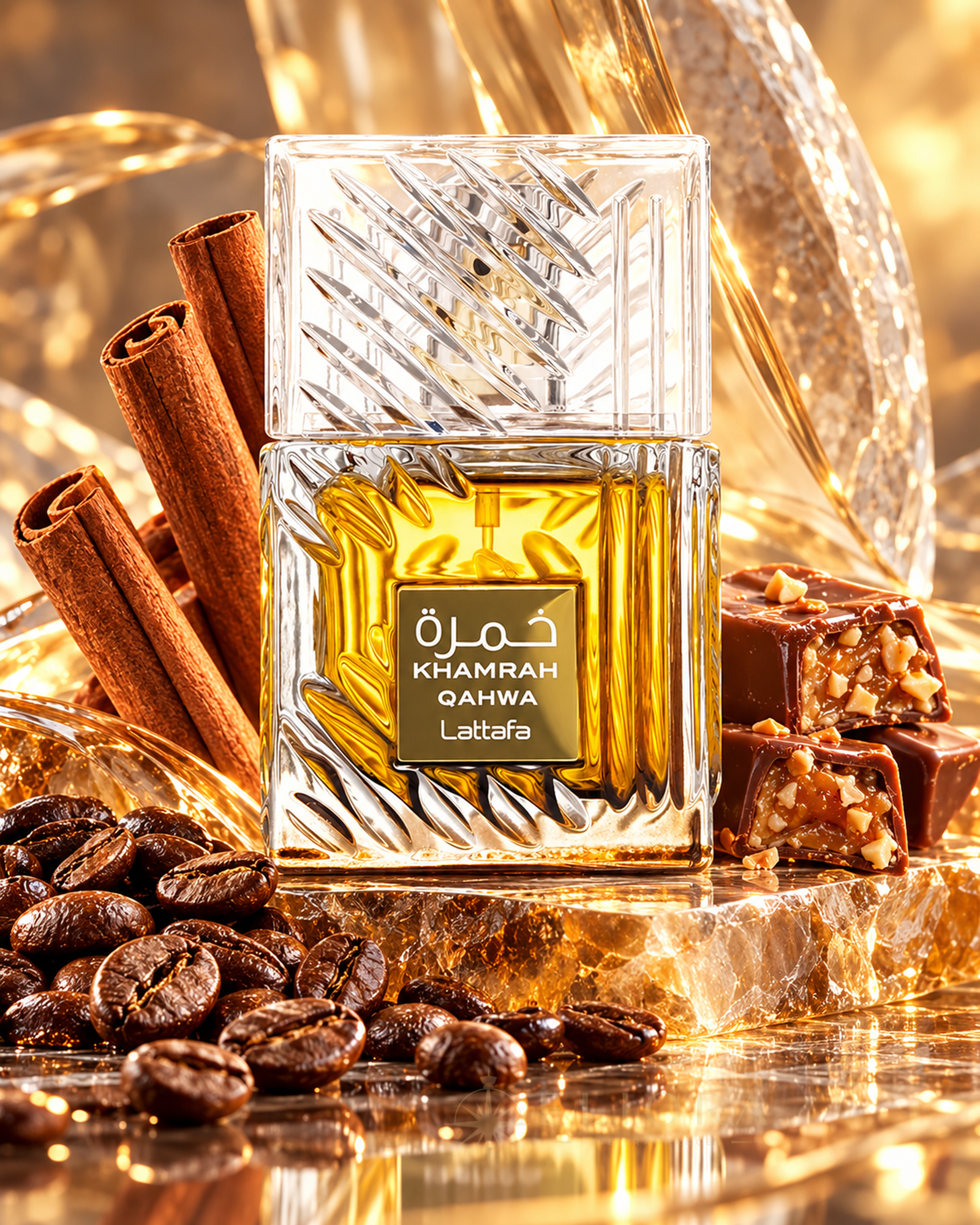 Lattafa Khamrah Qahwa – saját Eliora artwork