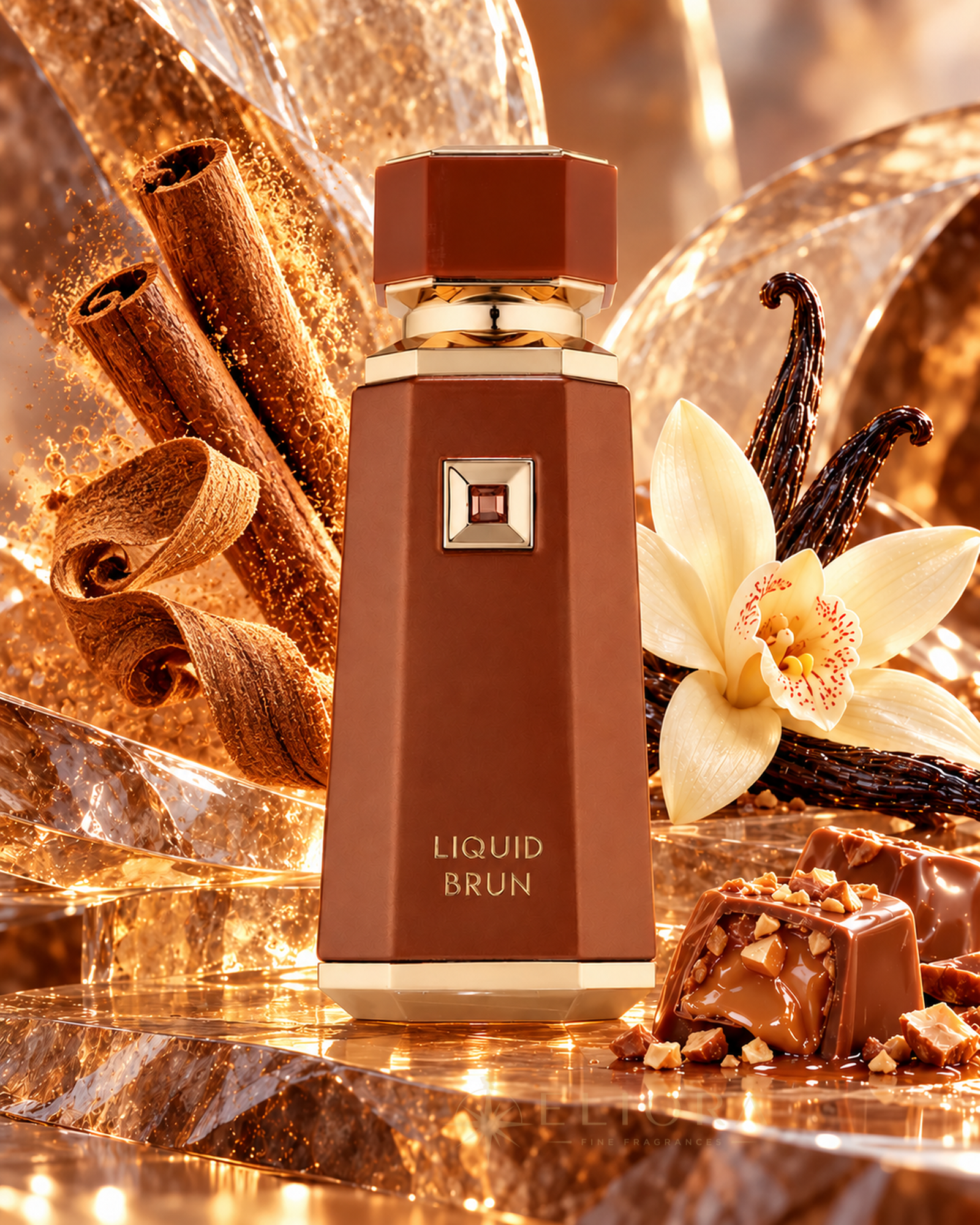 French Avenue Liquid Brun – saját Eliora artwork